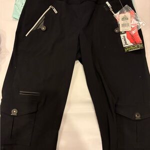 Jamie Sadock Black Nylon Pants Golf shorts